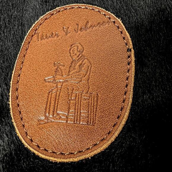 Vintage Shoe Dust Bags Tauer Johnson Lot 6 Black Velveteen Cord Pulls Logo - Picture 3 of 8